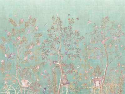 Фреска Affresco Garden paradise color 1  Фреска Affresco Цветариум Garden paradise color 1 