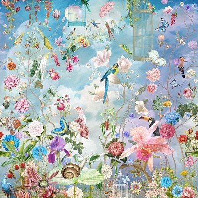 Фреска Affresco Morning in tsvetarium color 4  Фреска Affresco Цветариум Morning in tsvetarium color 4 