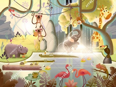 Фреска Affresco DR609-COL2  Фреска Affresco СКАЗКИ AFFRESCO DR609-COL2 