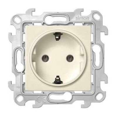 Розетка Simon 24 Harmonie слоновая кость Розетка с заземлением Симон 24 слоновая кость