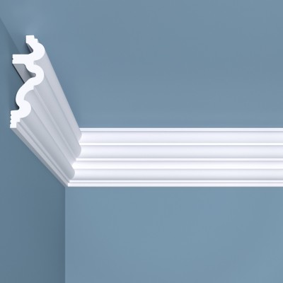 Потолочный плинтус Bello Deco K6 Плинтус для натяжного потолка Белло Деко 80*30*2000мм