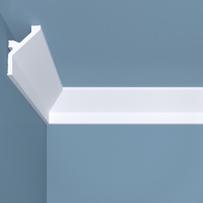 Потолочный плинтус Bello Deco K12 Плинтус для натяжного потолка Белло Деко 60*40*2000мм