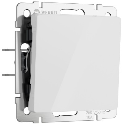 Выключатель одноклавишный Werkel белый акрил Выключатель одноклавишный Werkel W1110041