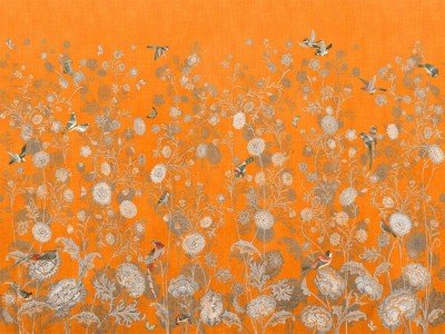 Фреска Affresco Bird kingdom color 1  Фреска Affresco Цветариум Bird kingdom color 1 